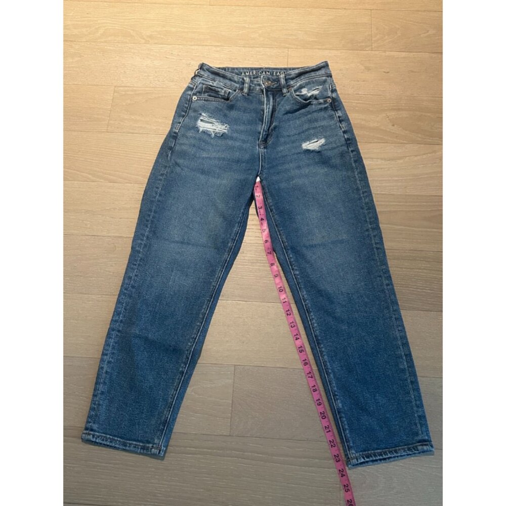 American Eagle Stretch Mom Straight Jean -  X- SHORT